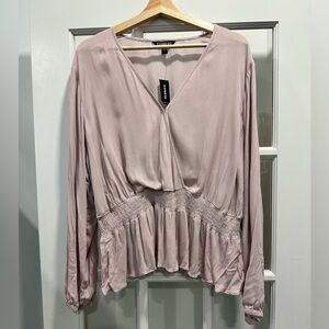 Express Mauve Long Sleeve Blouse - Size XL